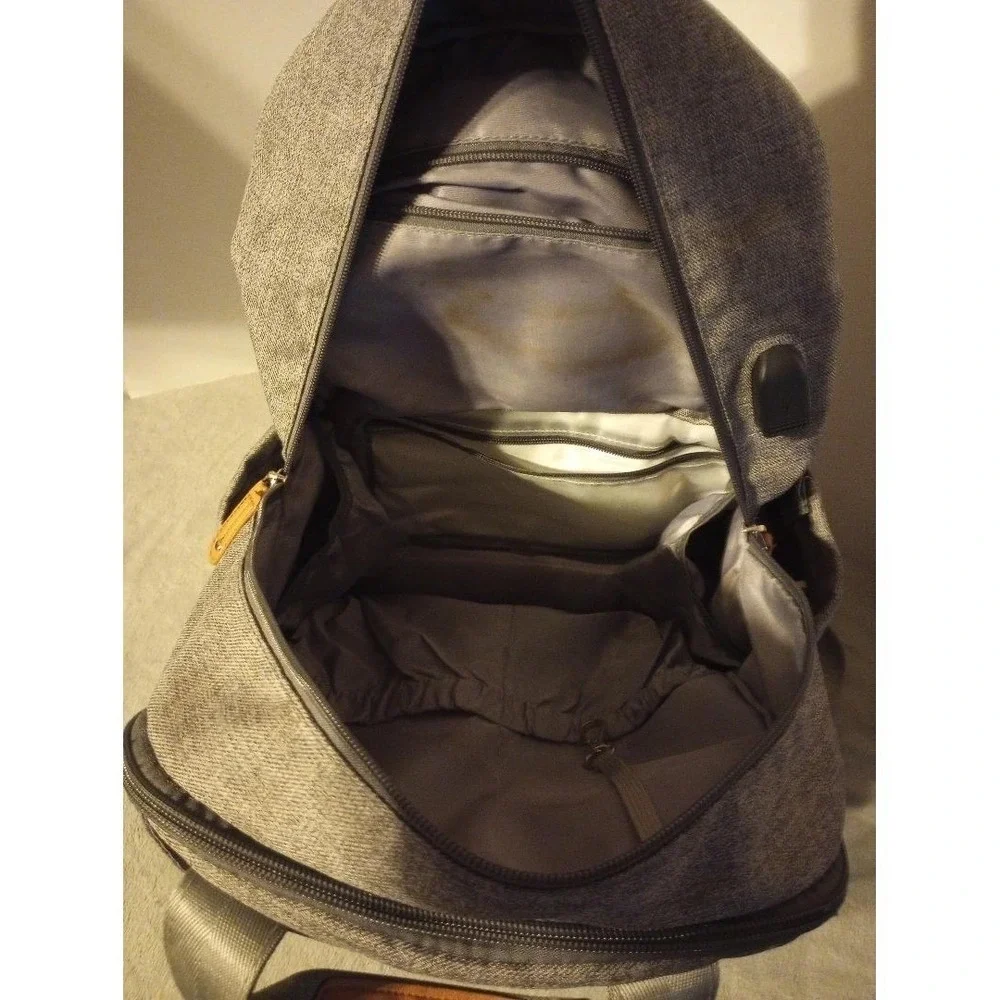 My Folrena Gray Diaper Bag Backpack‎ Multifunction Travel Back Pack
